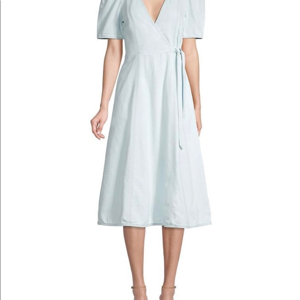 Kate Spade Denim Wrap Dress Size 6 - Picture 2 of 5